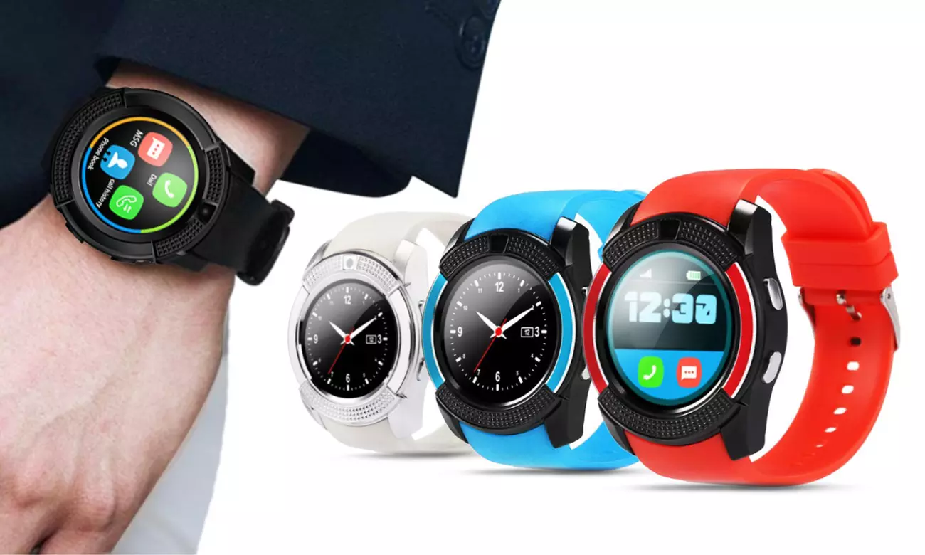 1 ou 2 montres connectées BAS-Tek V8 avec tracker d'activité et plusieurs autres fonctionnalités - Primary Image