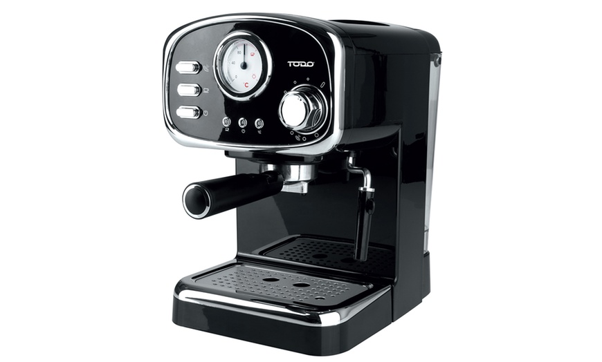 Image 2: TODO Espresso Coffee Machine Maker Automatic 15 Bar Pump 1.25L