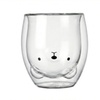 Image 2: Bear Face Double-Wall Insulated Glass Mug