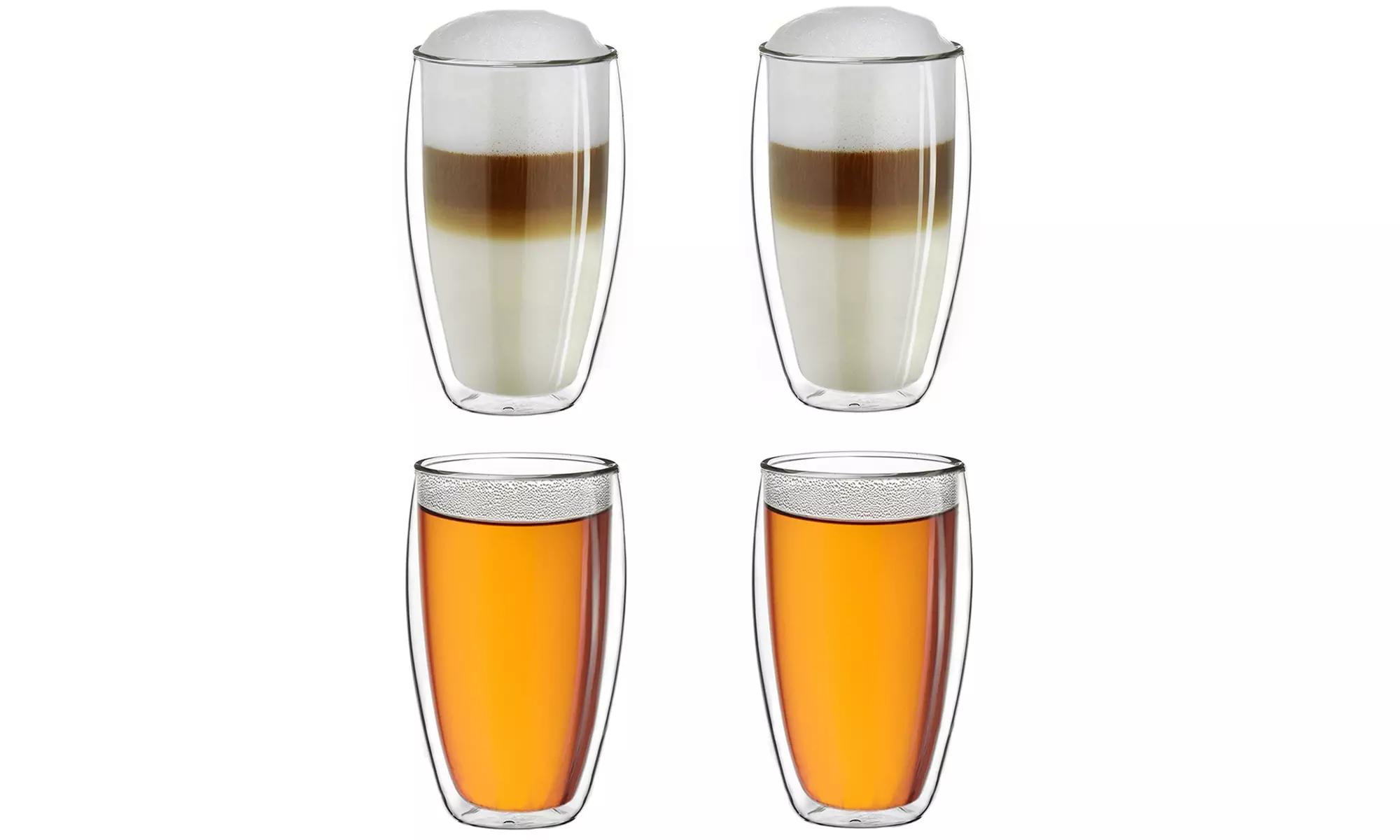 Geschenkdoos met 4 of 6 dubbelwandige glazen van het merk Creano