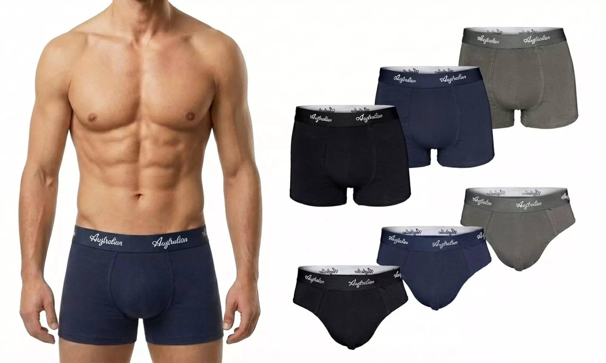 Set van 6 'Australian' slips of boxers