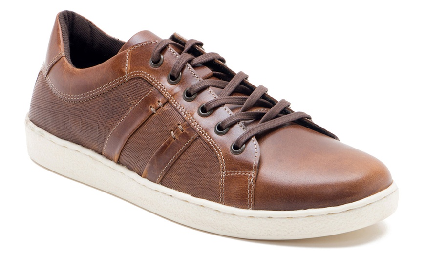 Image 4: Men's Casual Leather Trainers