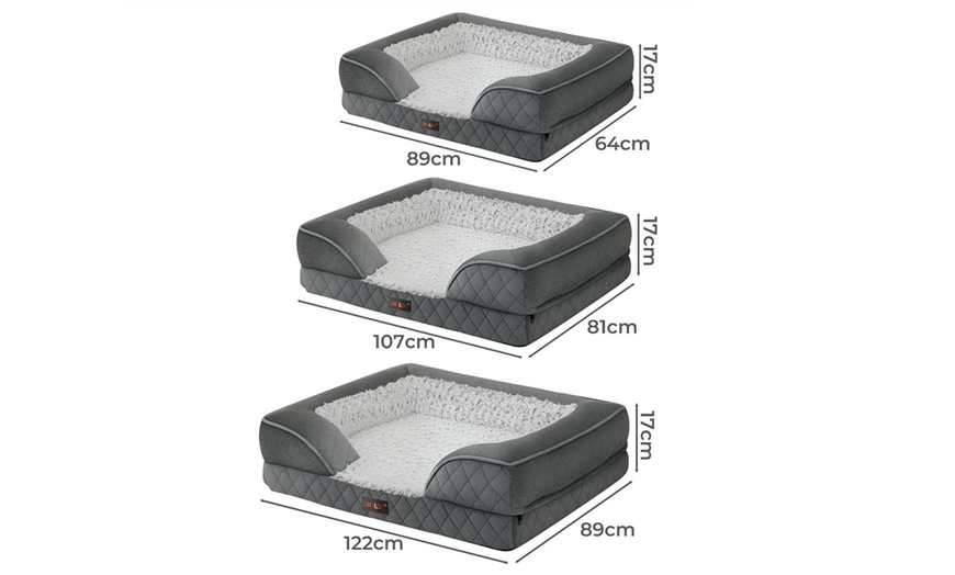 Image 9: Pawz Skylos Orthopaedic Dog Bed with Bolster Support