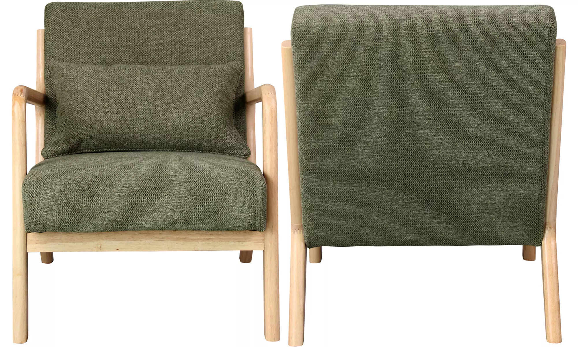 Poltrona in tessuto e legno Zach Doosense