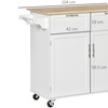Image 5: HOMCOM Modern Rolling Storage Kitchen Island