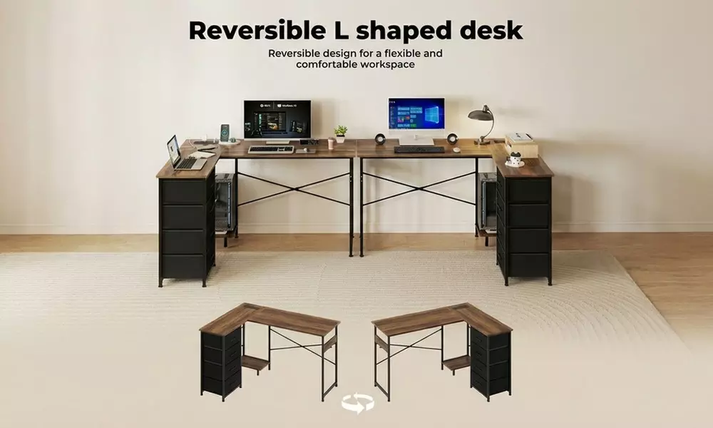 Levede L-shaped Computer Desk