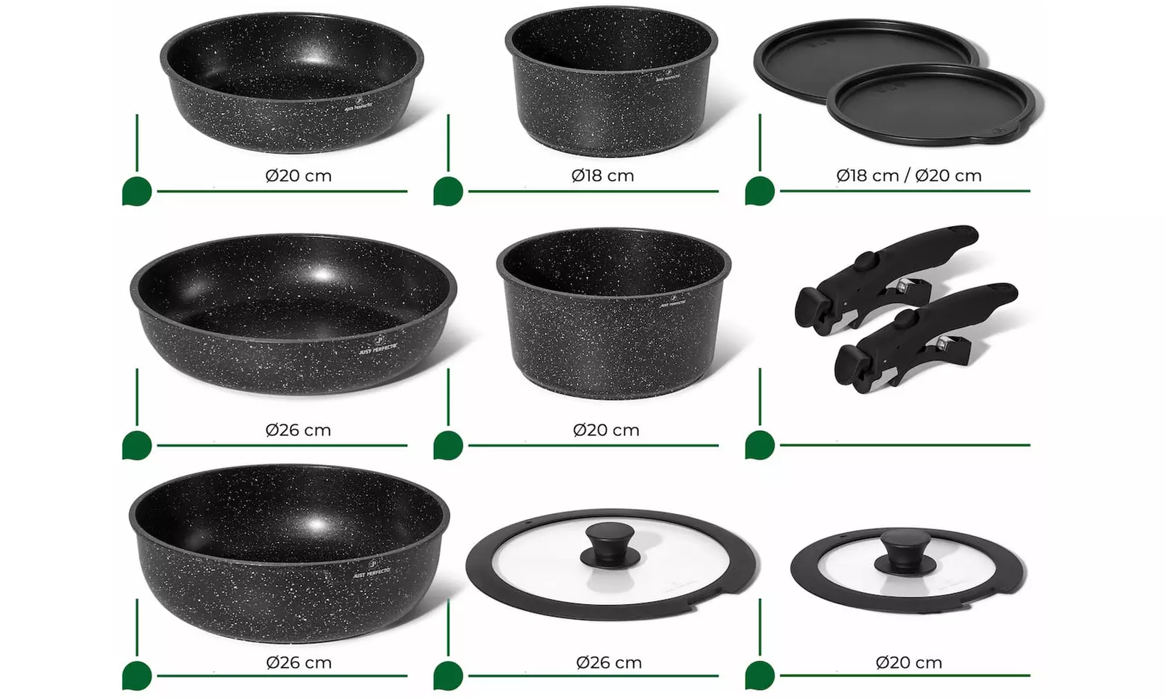 11-teiliges Kochgeschirrset