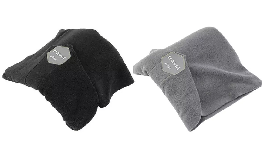 Image 12: Almohada de viaje con diseño de bufanda ajustable y forro polar