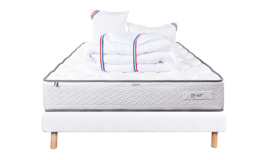 Image 6: Ensemble matelas Iris mousse ferme 20 cm sommier 13 cm LUXURY LITERIE