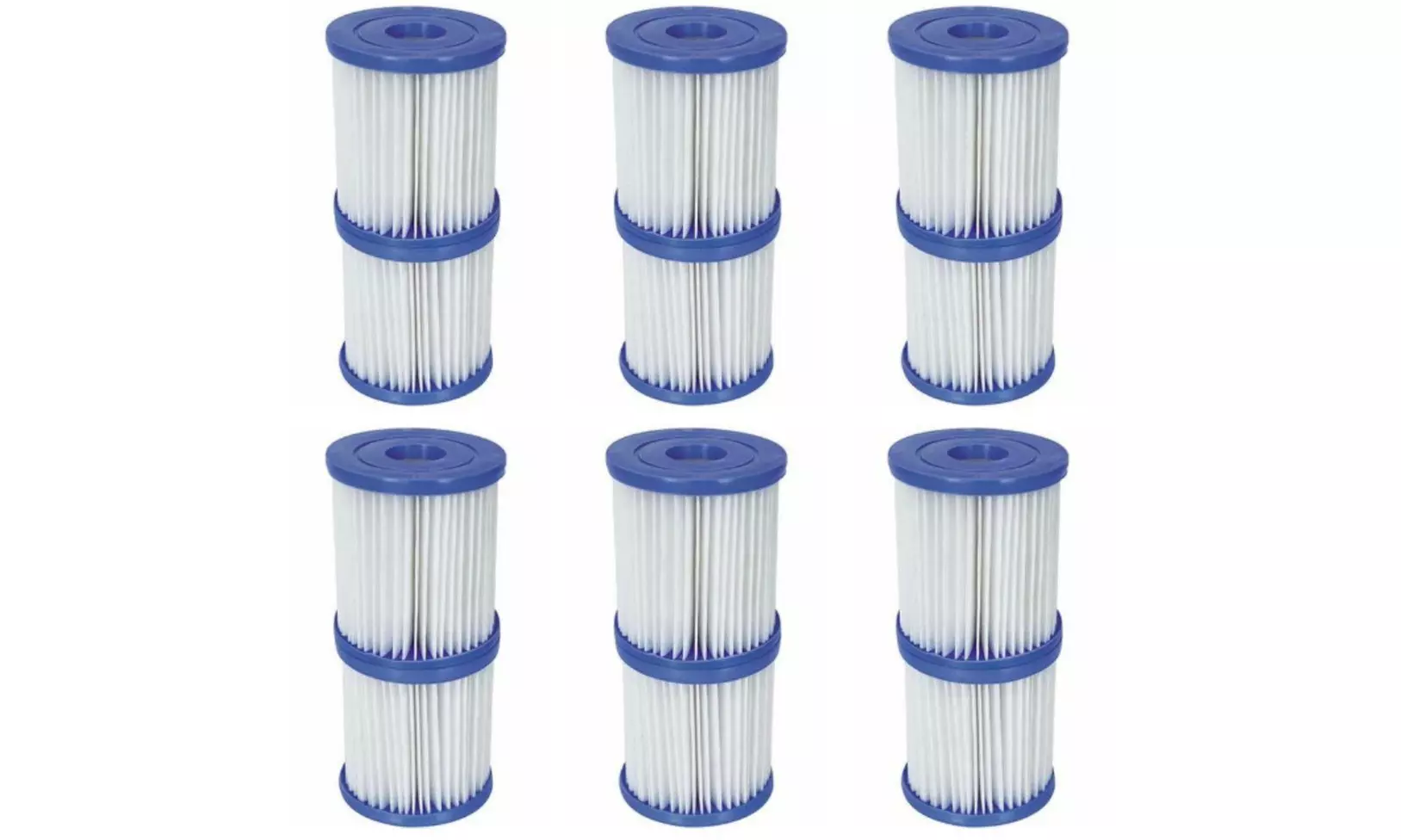 Six Bestway BW58094 Size II Pool Filter Cartridges - Primary Image