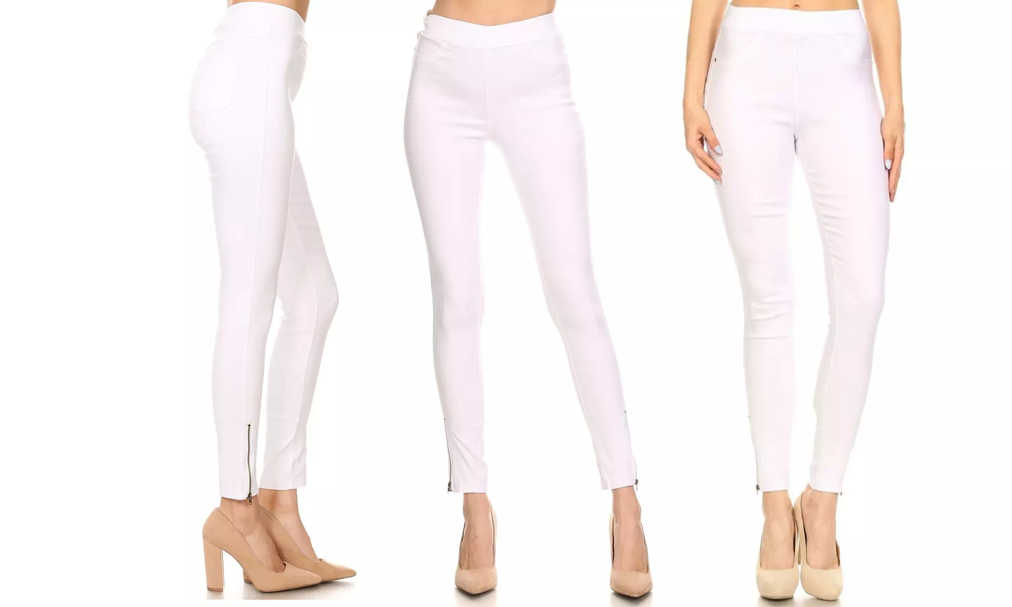 Women's High Waisted Skinny Pull-On Pants Ankle Stretchy Jeggings