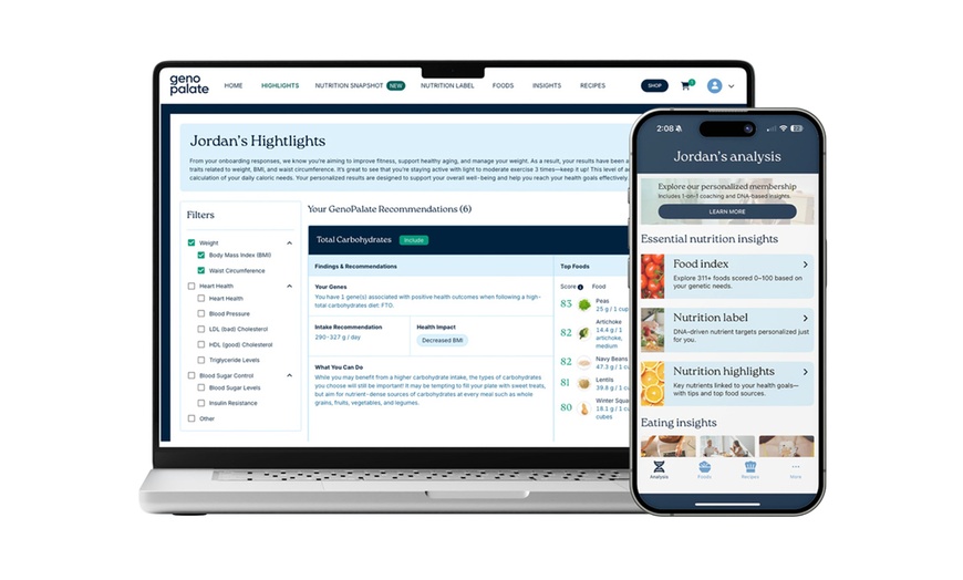 Image 2: Unlock Your Personalized Nutrition with GenoPalate DNA Kit & Report!
