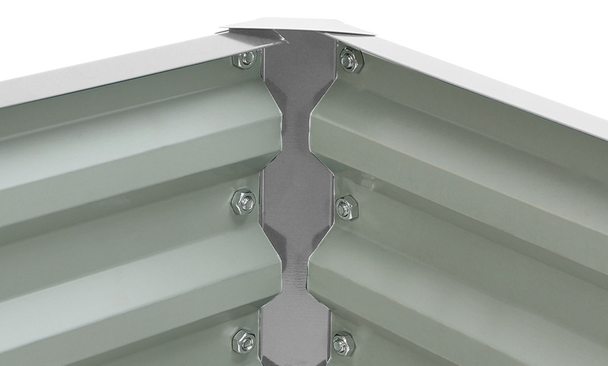 Image 15: Elevated Open Bottom Sectioned Metal Garden Bed