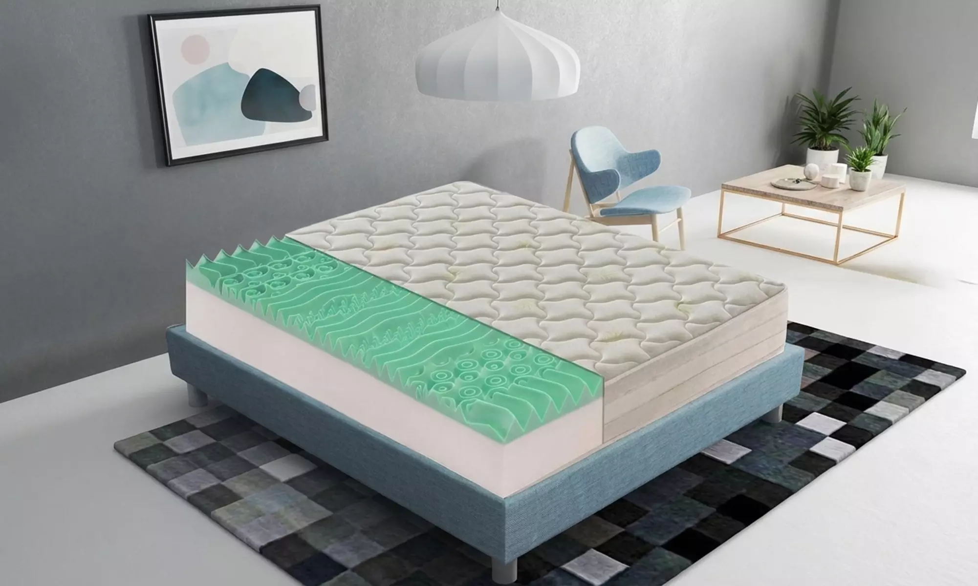 Colchón de espuma viscoelástica de firmeza media