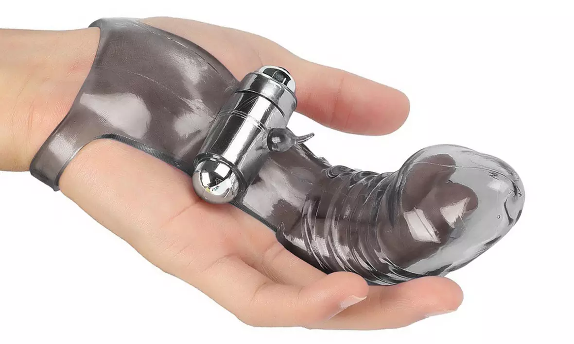 Finger Vibrator G-Spot Waterproof Finger Banger Massager Strap-on Dildo Sex Toys