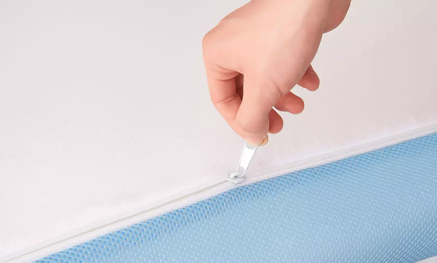 Image 6: Sampur traagschuimmatras met verkoeling en universele ondersteuning