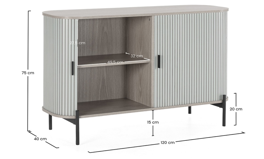 Image 8: Buffet design Mónaco avec 2 portes coulissantes