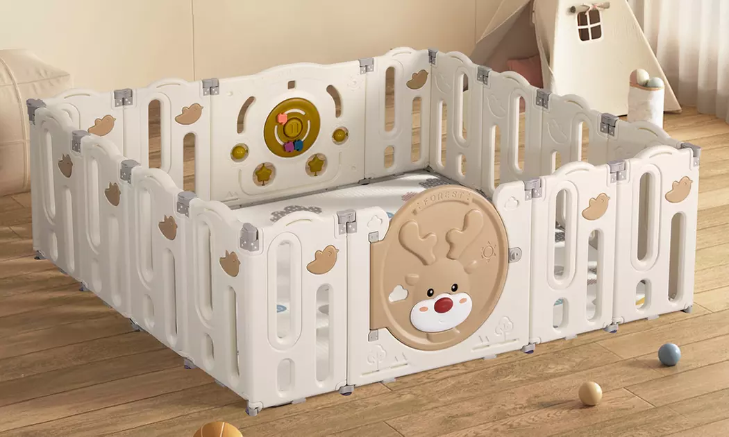 Dekko Modular HDPE Kids Playpen with Safety Gate