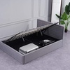 Image 4: Fabric Ottoman Bed with Wooden Frame & Gas Lift Under-Bed Storage 
