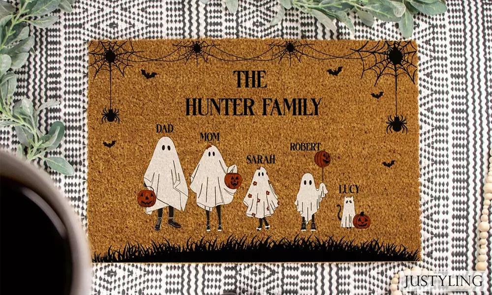 Personalized Halloween and Fall Coir Doormat Pack from Justyling