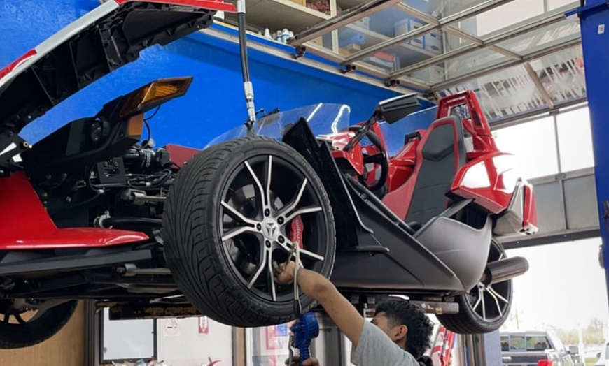 Image 3: Conventional & Synthetic Oil Change, Tire Rotation & Brake Inspection