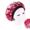 Image 31: Women Satin Night Sleep Cap Hair Bonnet Hat Silk Head Cover Wide Elastic Band