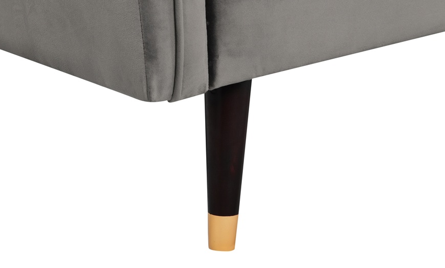 Image 4: Malmo Plush Velvet Sofa Bed