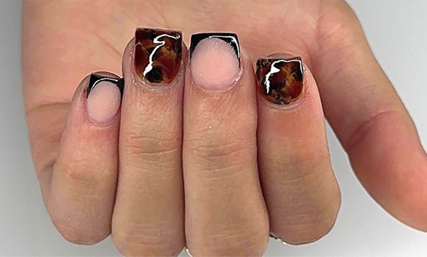 Image 4: Small or Extra Long Acrylic Nail Sets with Unlimited Gems