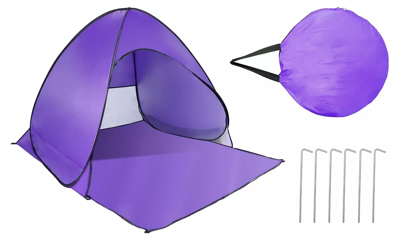 iMounTEK 2-3 Person Pop-Up Beach Tent Sun Shade Shelter with Net Window