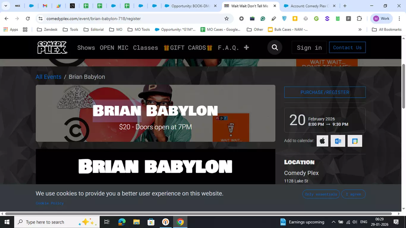 Brian Babylon on February 20 at 8 PM - Second Medium