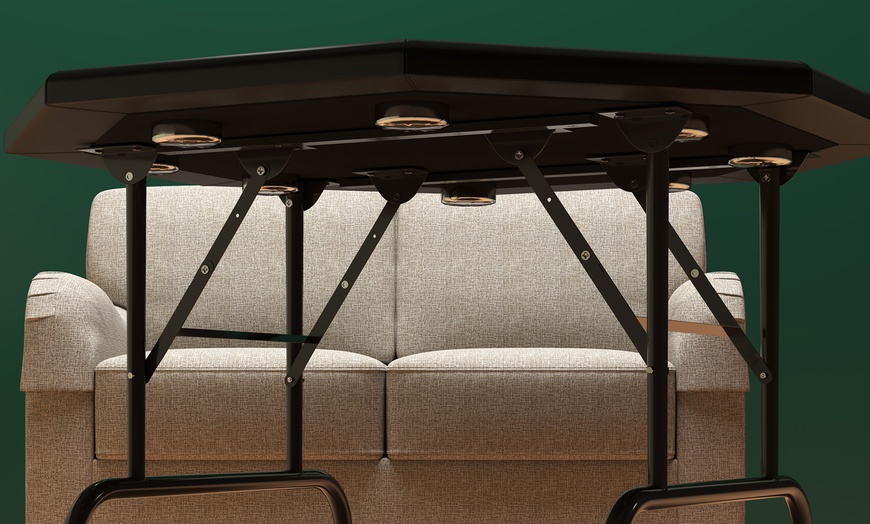 Image 10: SPORTNOW Poker Set and Foldable Poker Table 