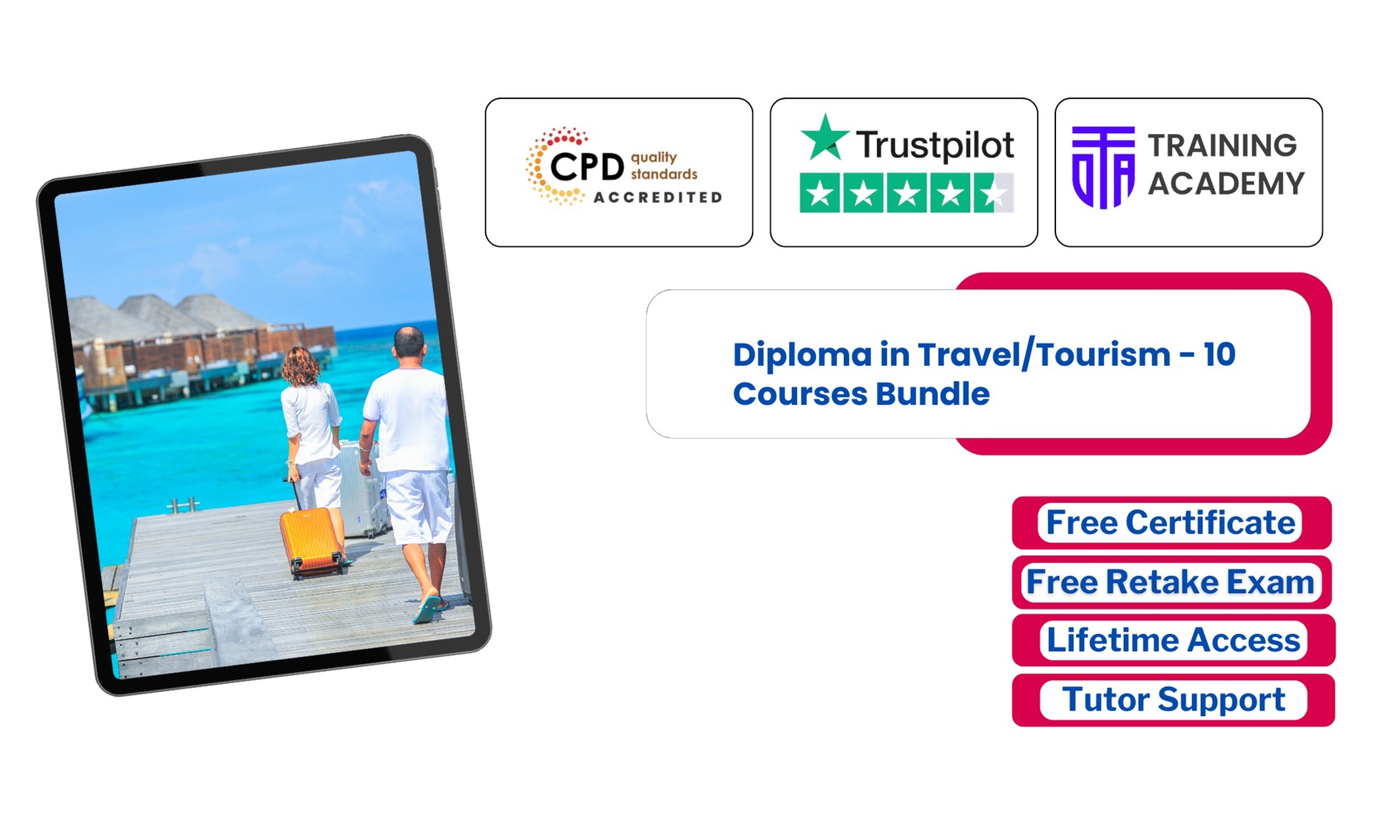 Diploma in Travel & Tourism or Lifetime Access to 2000+ Courses