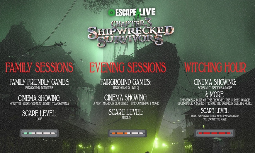 Image 6: Adult or Child Ticket to Escape Alive (Pre or Peak Times Post 7 PM)