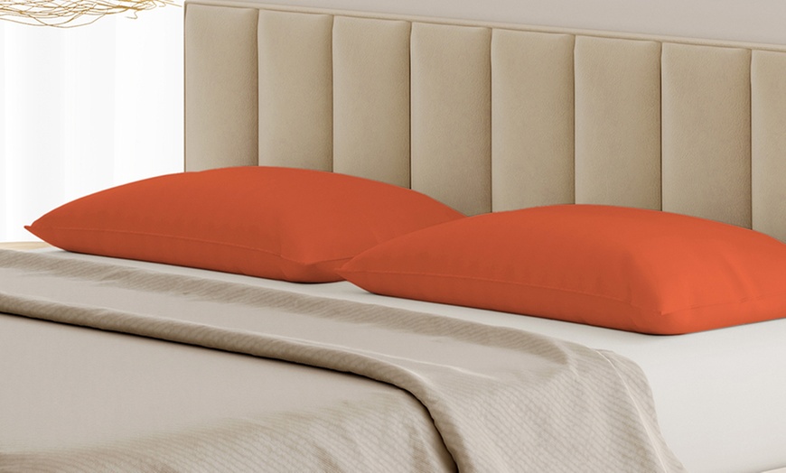 Image 2: Coppia Federe 100% puro Cotone Alta qualità Made in Italy