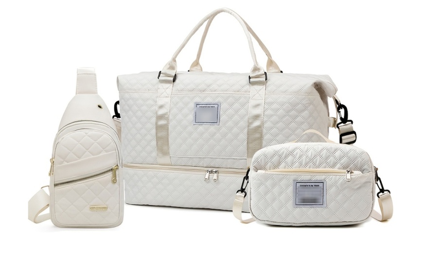 Image 4: 3Pcs Travel Duffle Bag Set