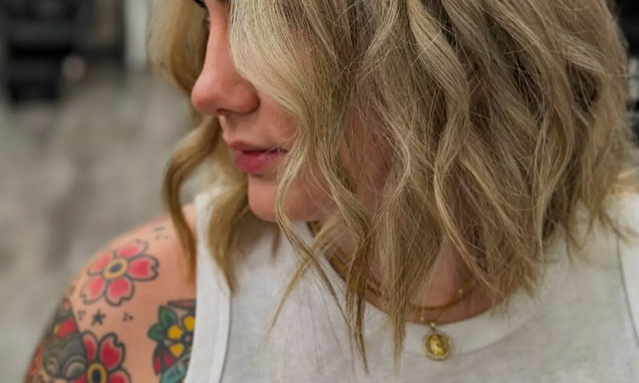 Refresh Your Look with Base Touch-Up and Haircut or Haircut and Conditioning Treatment ( Up to 55% Off ) - Second Medium