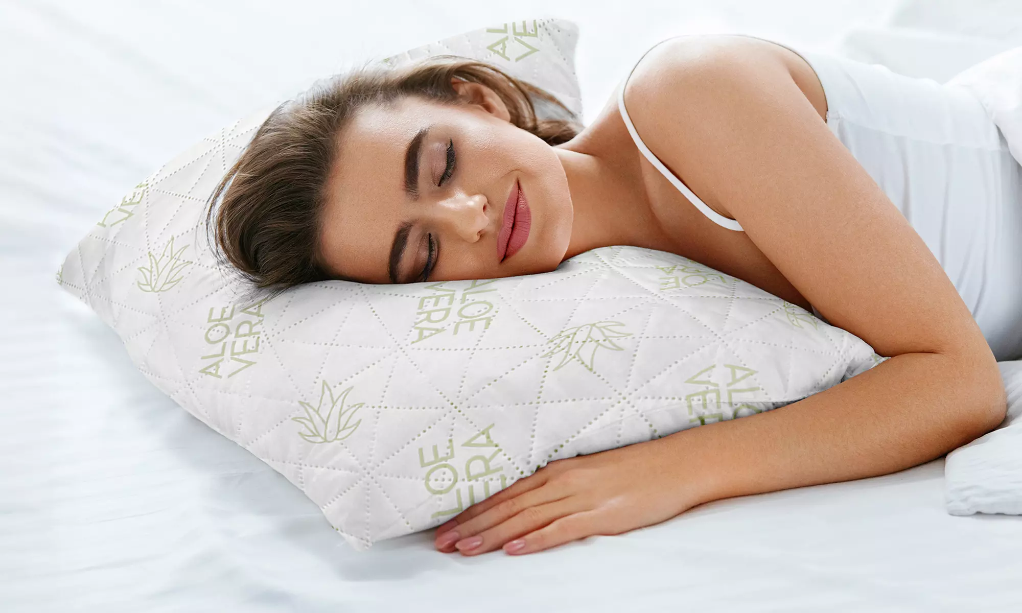 Coppia di guanciali in fiocco in memory foam