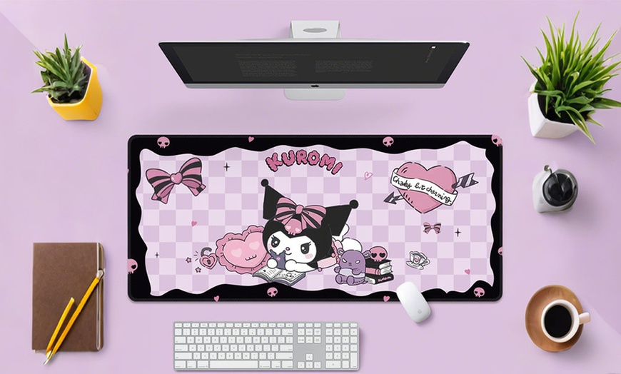 Image 1: Cartoon Desk Mat, Vivid HD Printing and Non-Slip Rubber Base