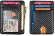 Slim Minimalist Front Pocket RFID Blocking Carbon Fiber Wallets Wallet - Second Medium