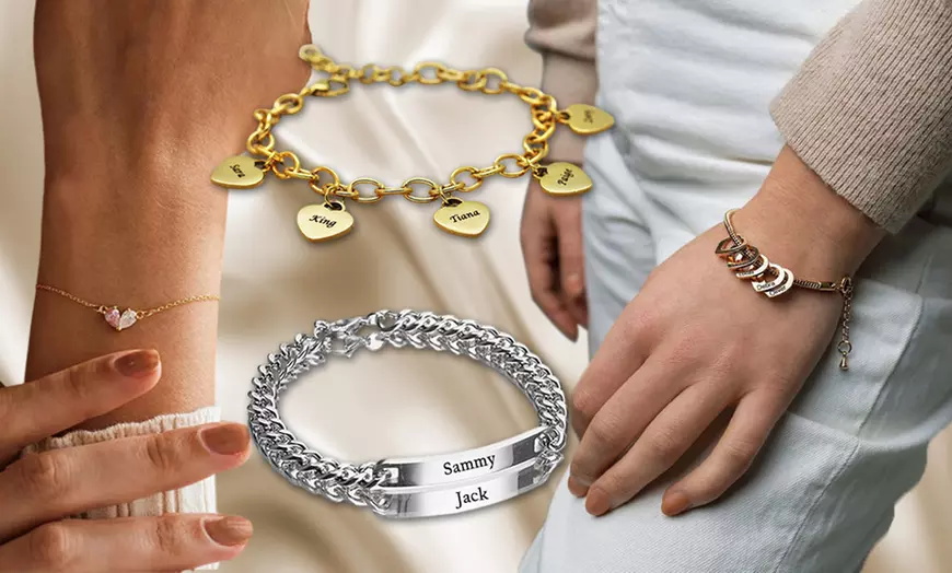 Image 1: Create Unique Memories with DIY Stainless Steel Bracelet for 1 or 2