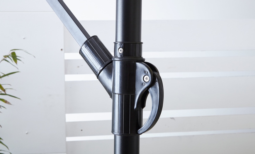 Image 9: Neo 3m Garden Outdoor Waterproof Freestanding Parasol LED Lights 