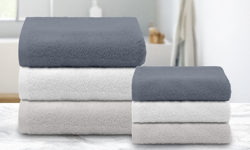 Image 8: Lot de 6 serviettes éponge