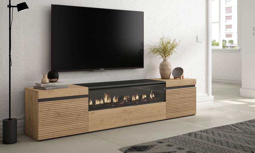 Image 12: Mobile TV con opzione a camino elettrico