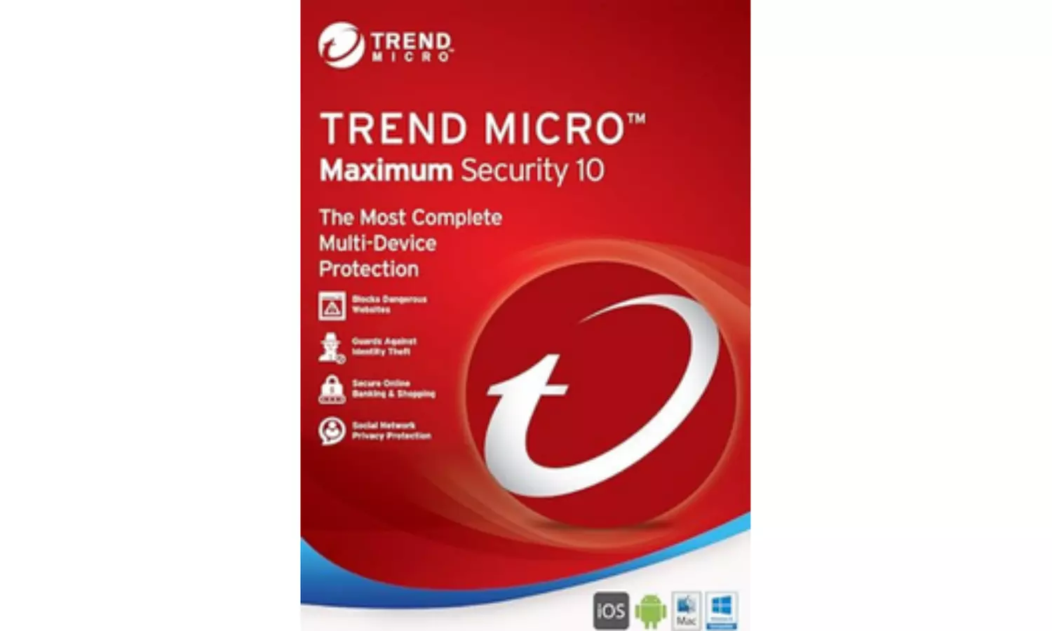 Trend Micro Maximum Security – 1 Year Subscription for 1, 3, 5 or 10 Devices – Instant Digital Delivery - Primary Image
