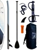 Image 1: M.Y 10ft 6in Grey Paddle Board with Full SUP Accessories
