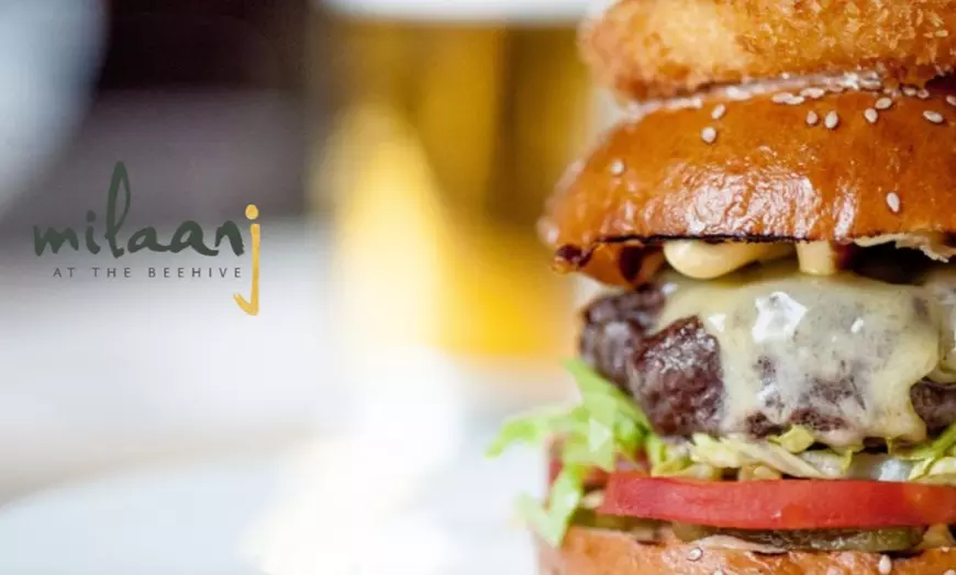 Image 1: Burger, Fries & a Soft Drink or Glass of Wine or Bottle of Beer