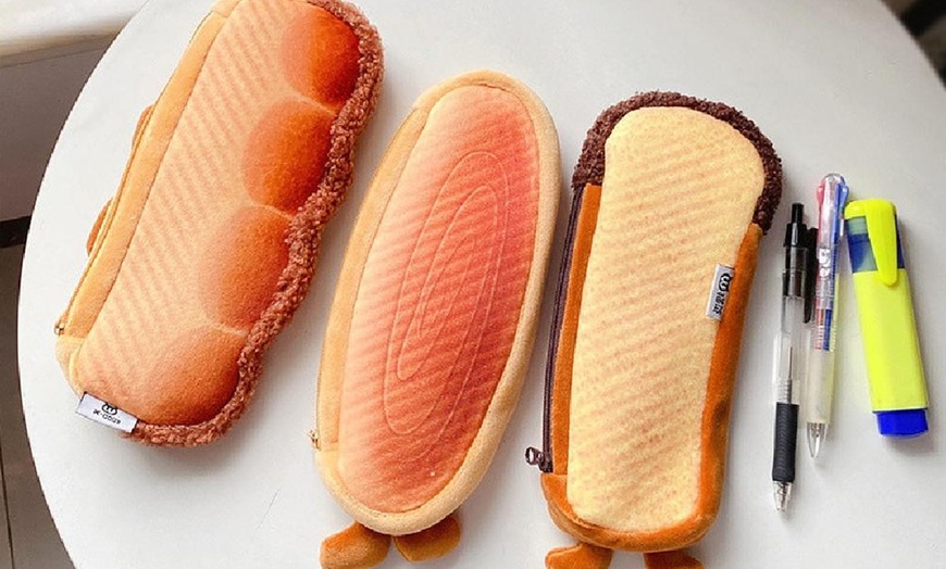 Image 7: One or Three Funny Bread Pencil Cases