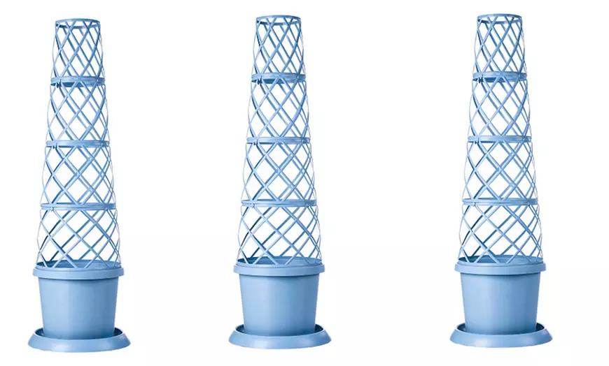 Image 5: Up to Five Lattice-Design Tower Pots