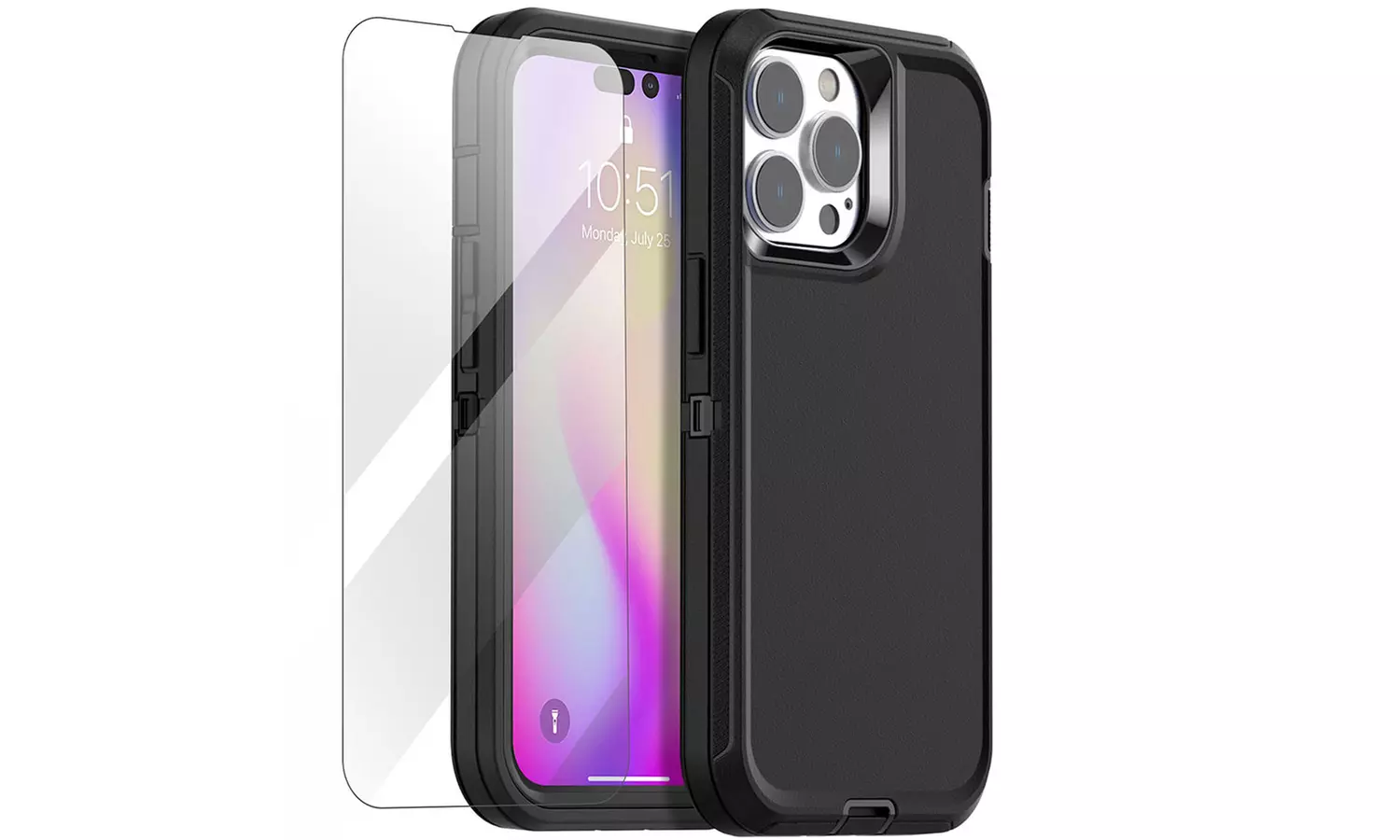 For iPhone 14 Pro Case Heavy Duty Shockproof Hybrid Hard Cover Screen Protector