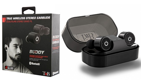 Auricolari in-ear wireless con custodia di ricarica T'nB